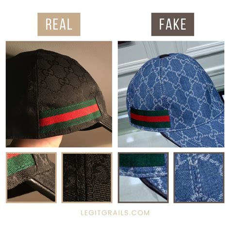 gucci cap beige fake|Gucci caps real vs fake.